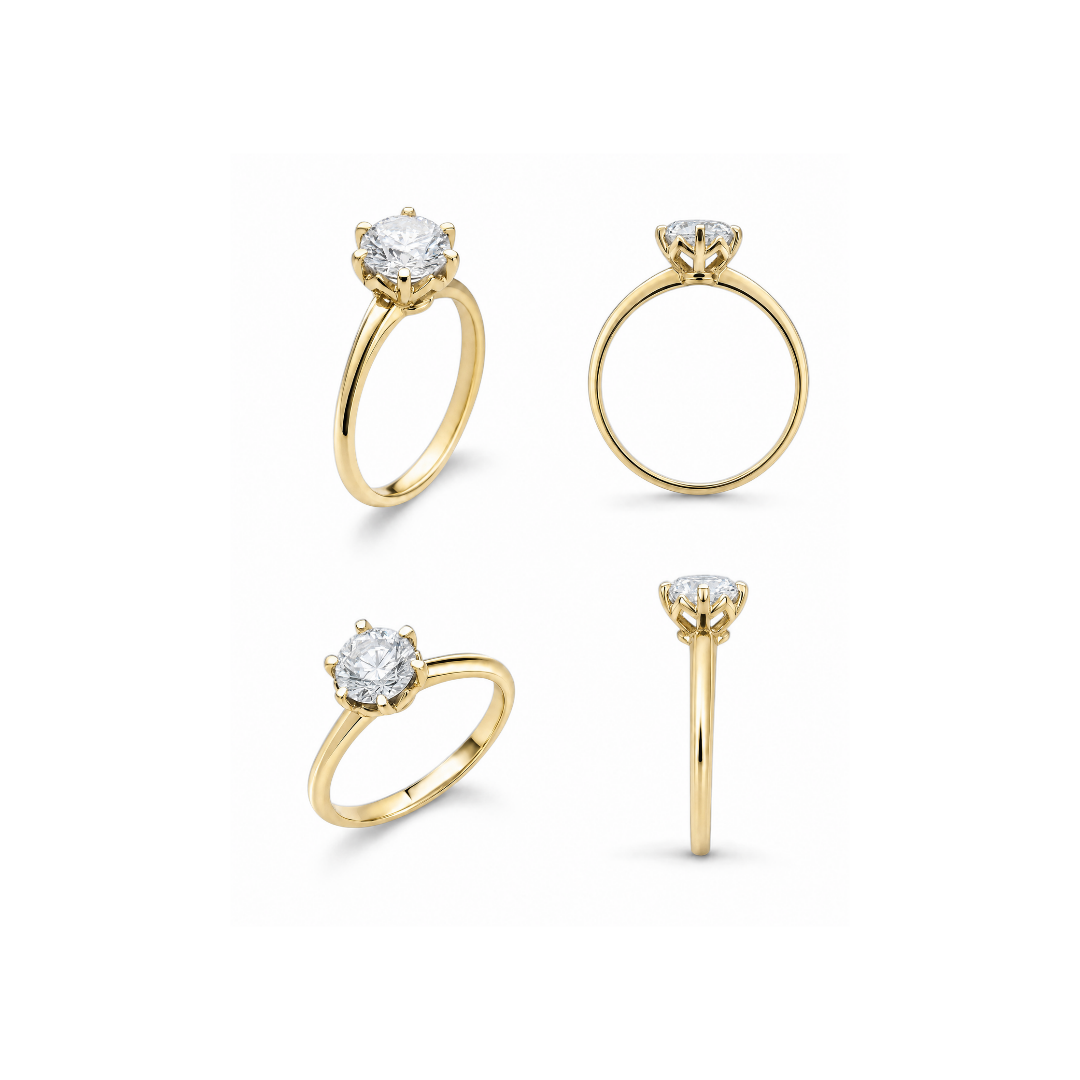 Protea Moissanite Engagement Ring