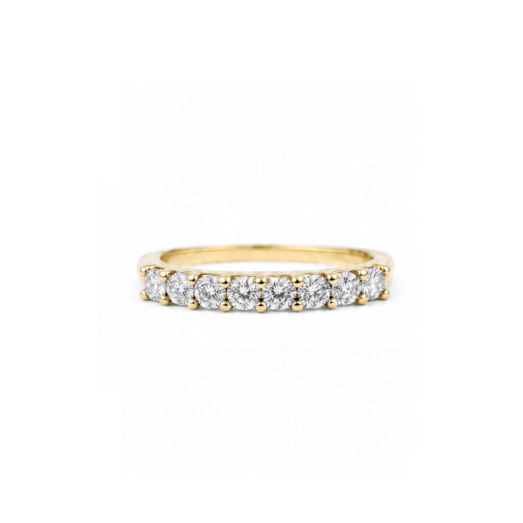 Half Eternity Moissanite Engagement Ring