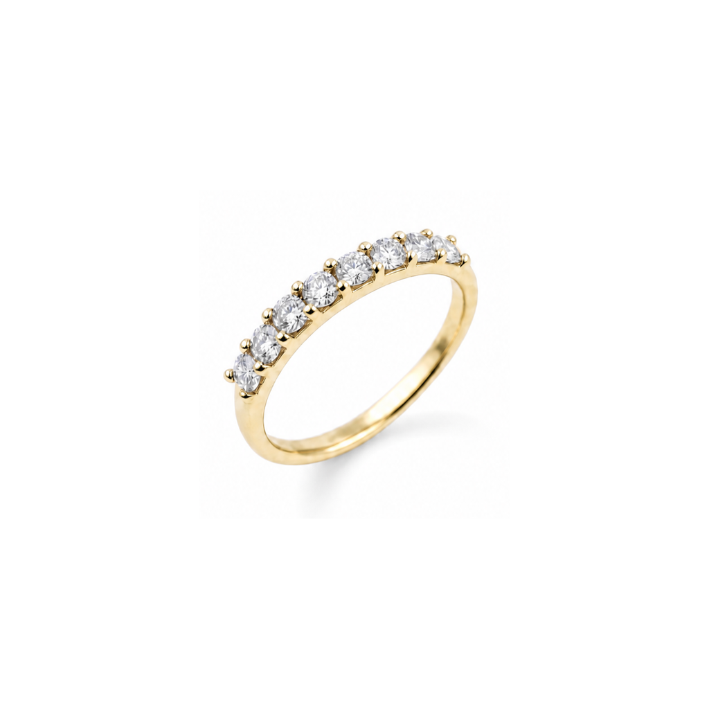 Half Eternity Moissanite Engagement Ring