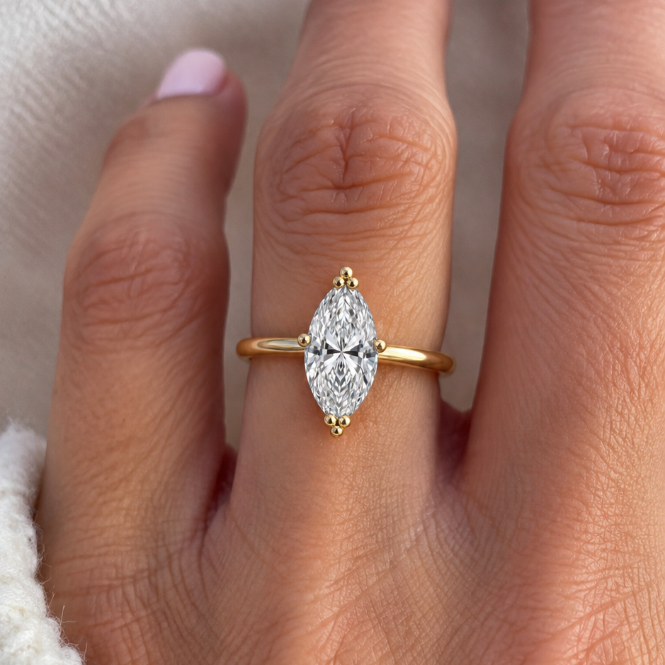 Marquise Solitaire Engagement Ring