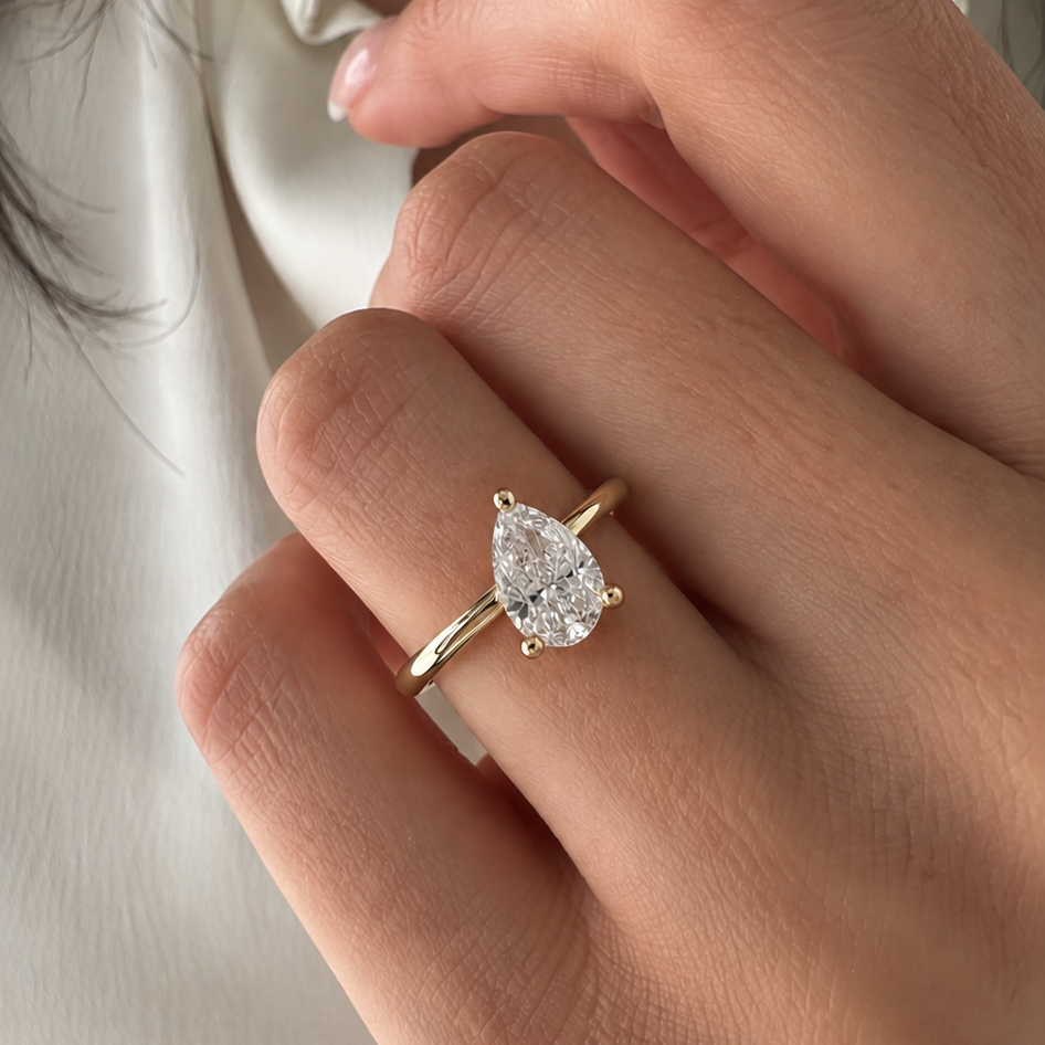 Pear Solitaire Engagement Ring