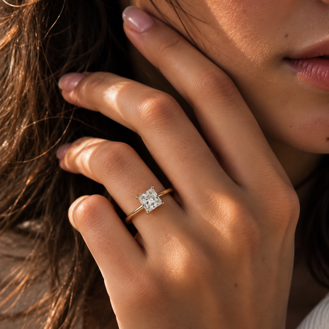 Princess Solitaire Engagement Ring