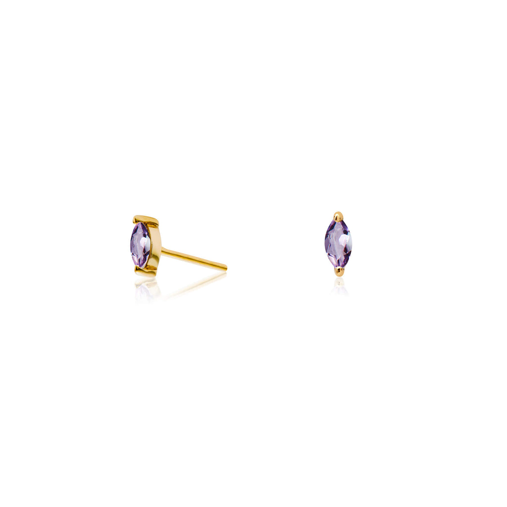 Maya Midnight Gold Studs