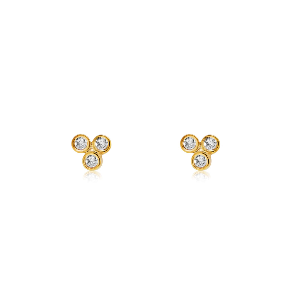 Zia Trio Gold Studs
