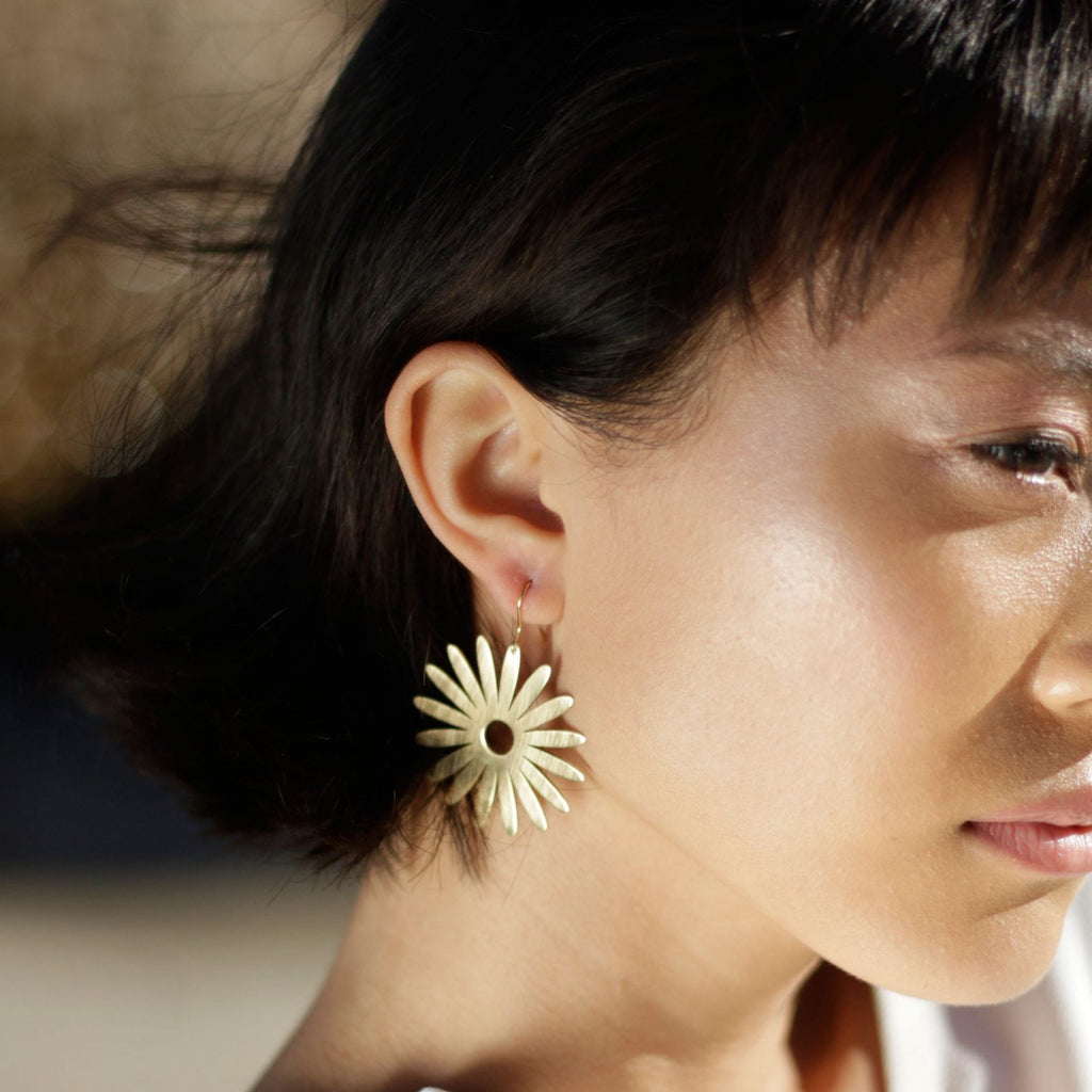 Daisy Brass Earrings