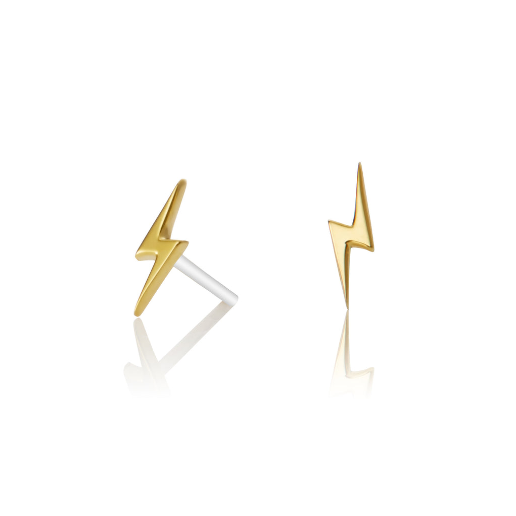 Tiny Lightning Bolt Studs