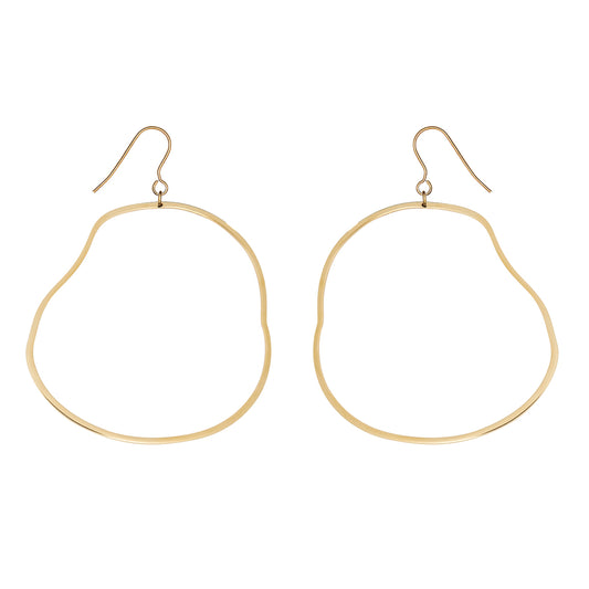 Large Rounded Brass Earrings