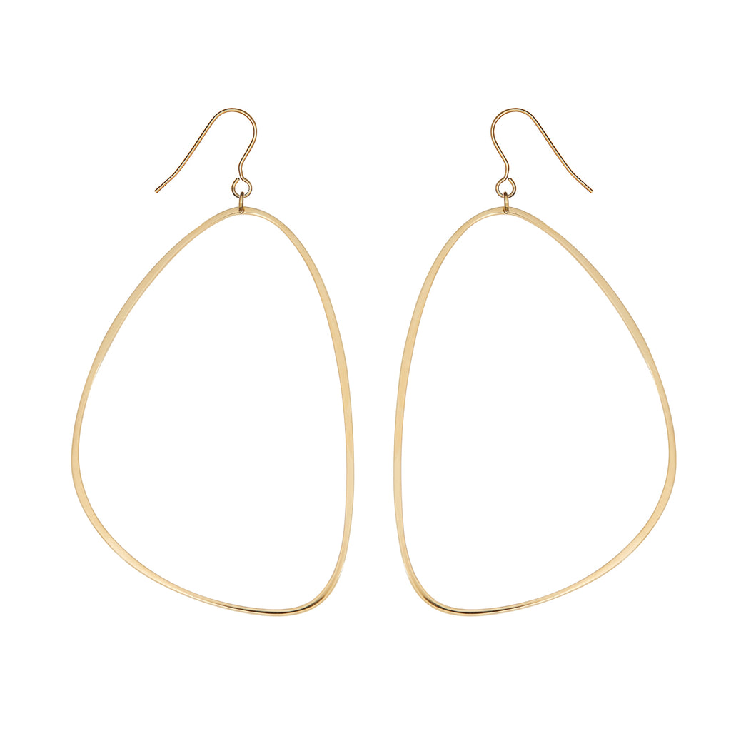 Large Wing Brass Earrings