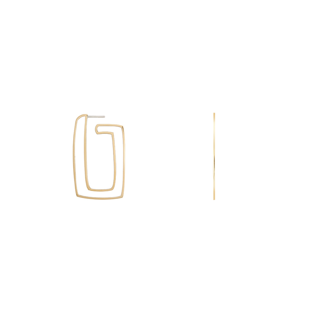 Rectangle Frame Brass Hoops