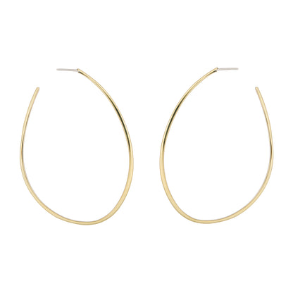 Large Rounded Brass Hoops