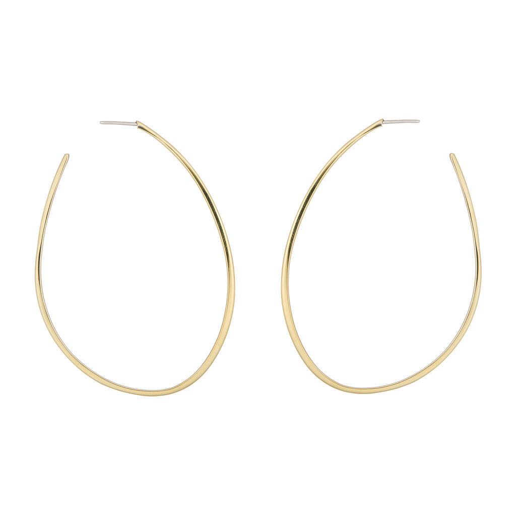 Large Rounded Brass Hoops