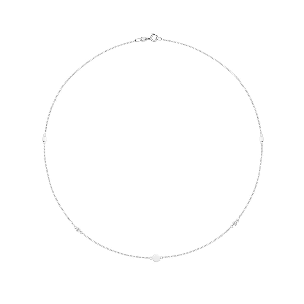 Skara Silver Gem Necklace