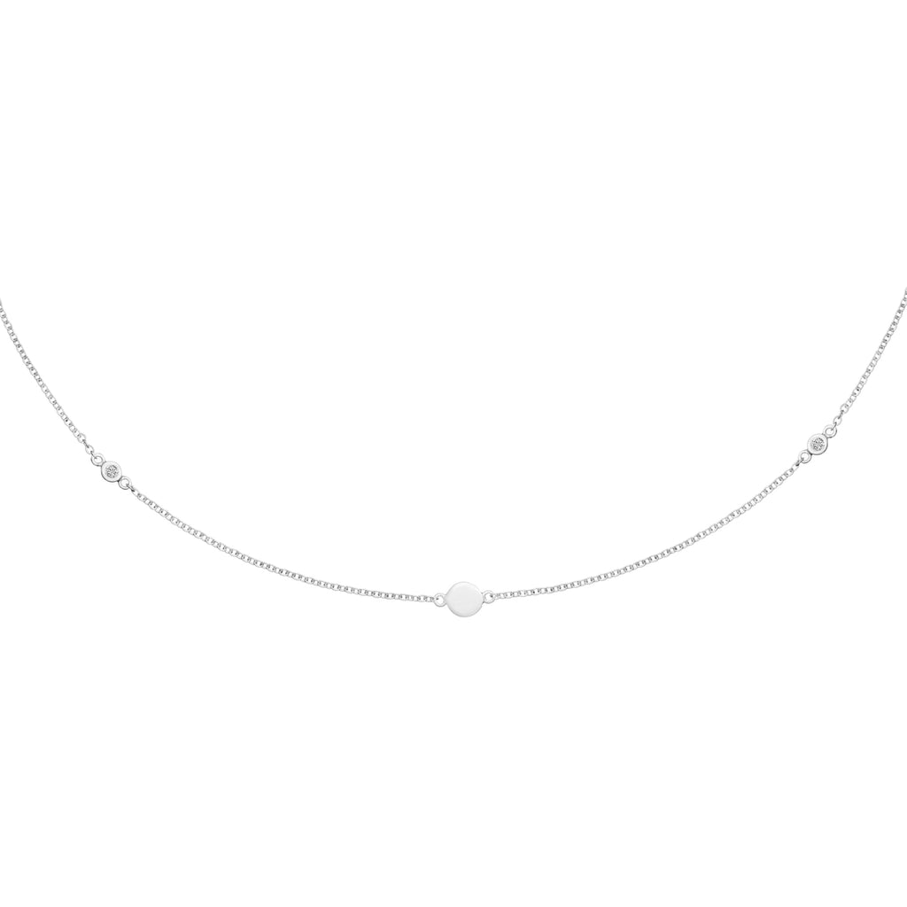 Skara Silver Gem Necklace