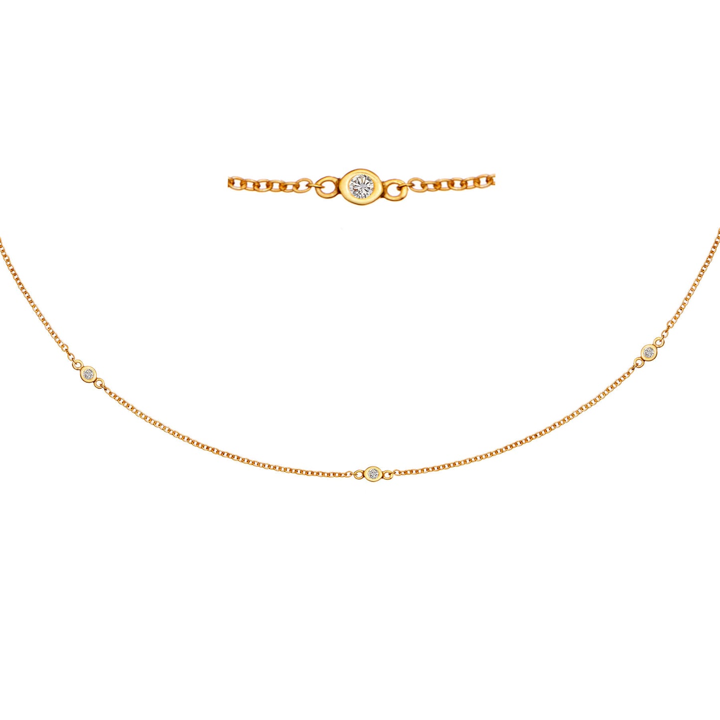 Zia Trio Gold Necklace