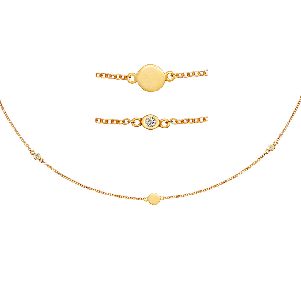 Skara Gold Gem Necklace