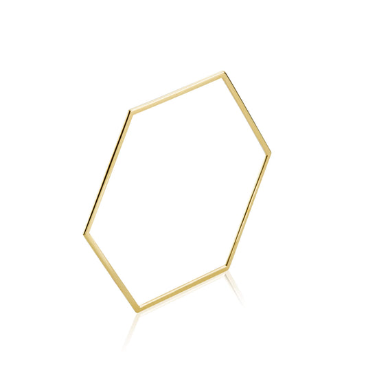 Hexagon Brass Bangle