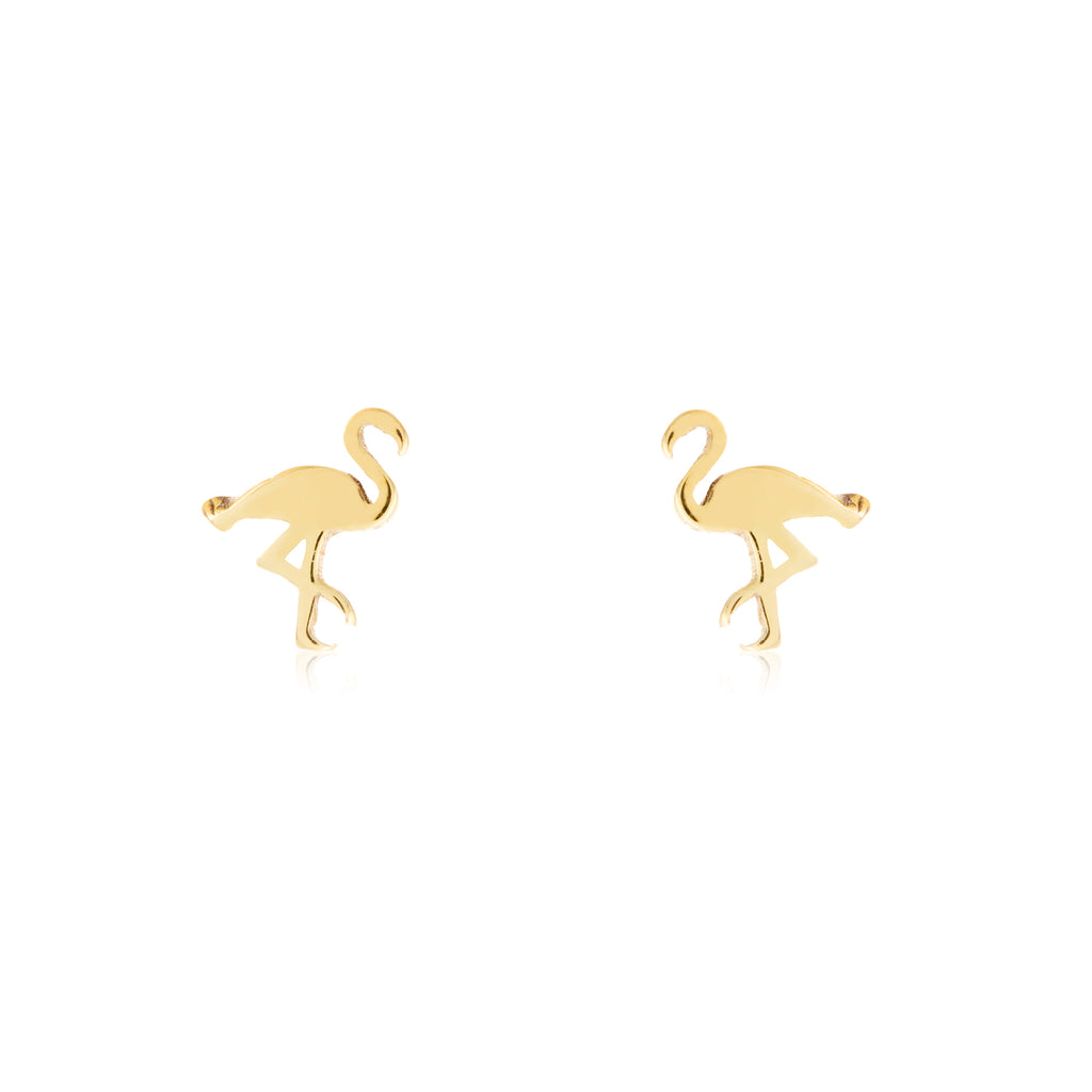 Tiny Flamingo Studs