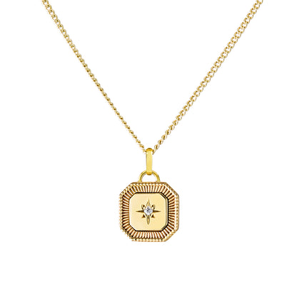 Octagon Zirconia Vintage Necklace