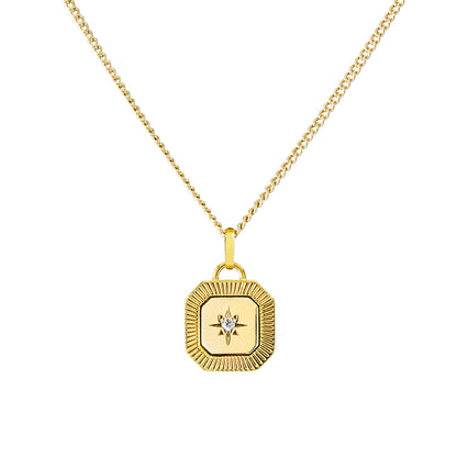 Octagon Zirconia Necklace