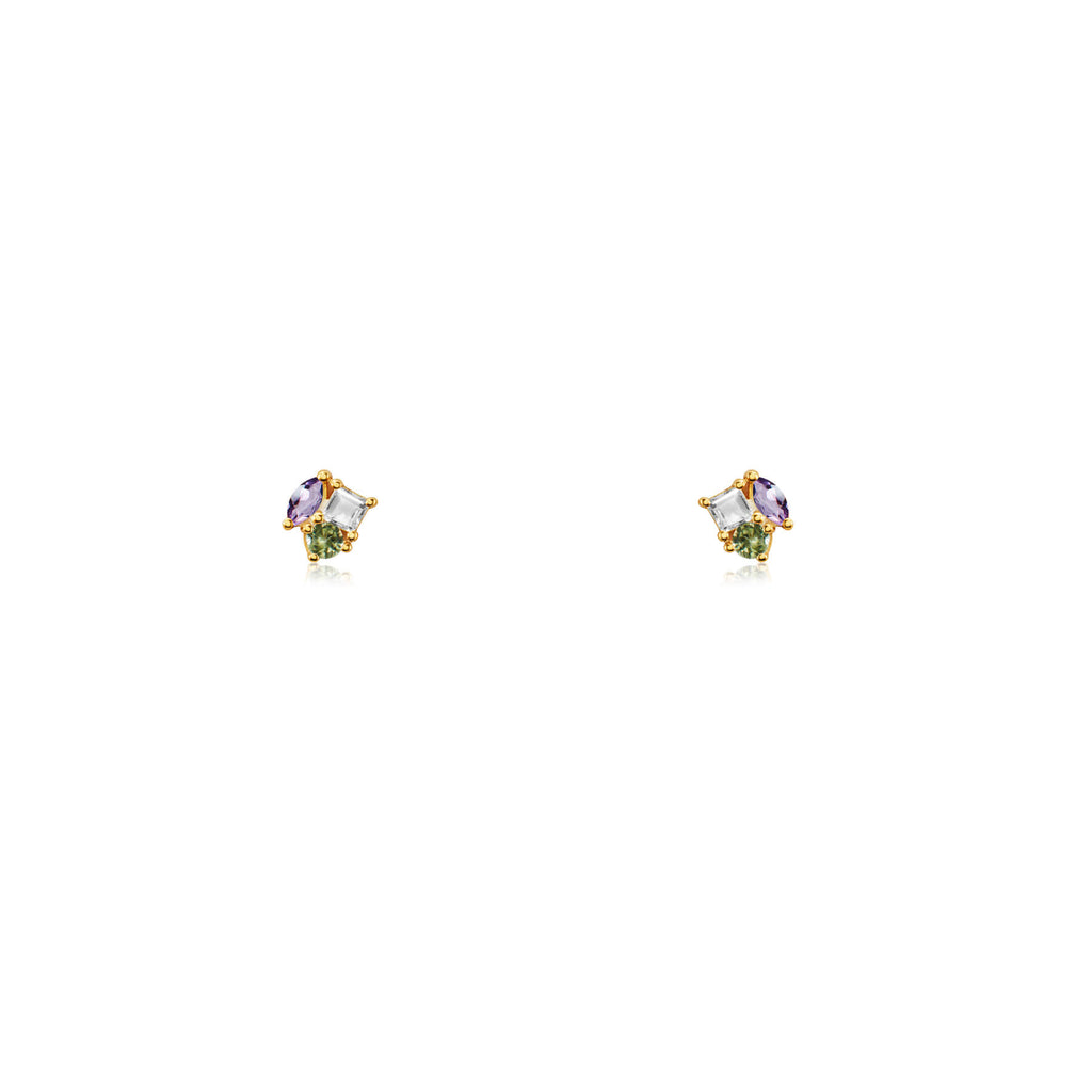 Luna Fusion Gemstone Studs
