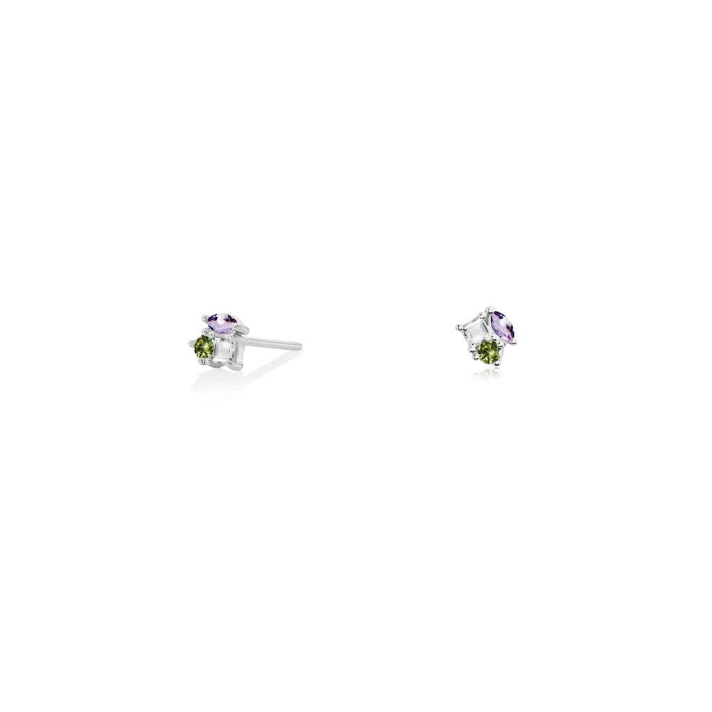 Luna Fusion Gemstone Studs