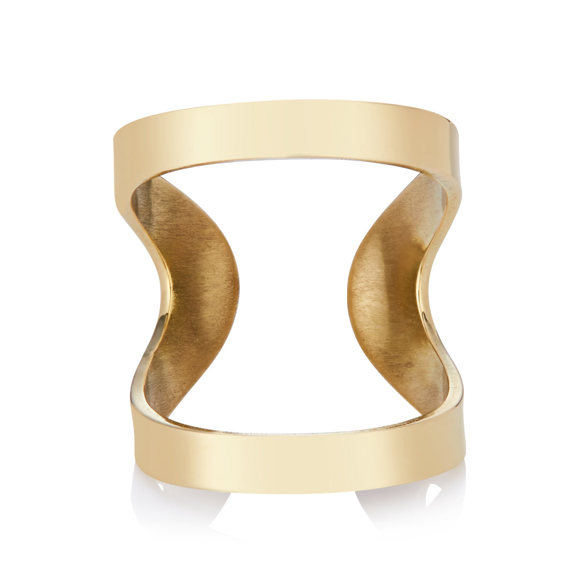 Skinny Oval Frame Brass Ring