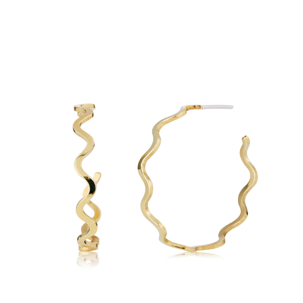 Medium Wave Brass Hoops