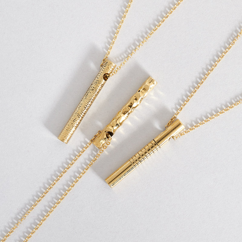 Hammered Bar Necklace