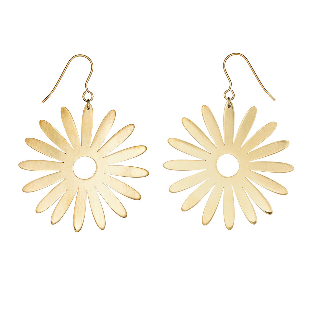 Daisy Brass Earrings