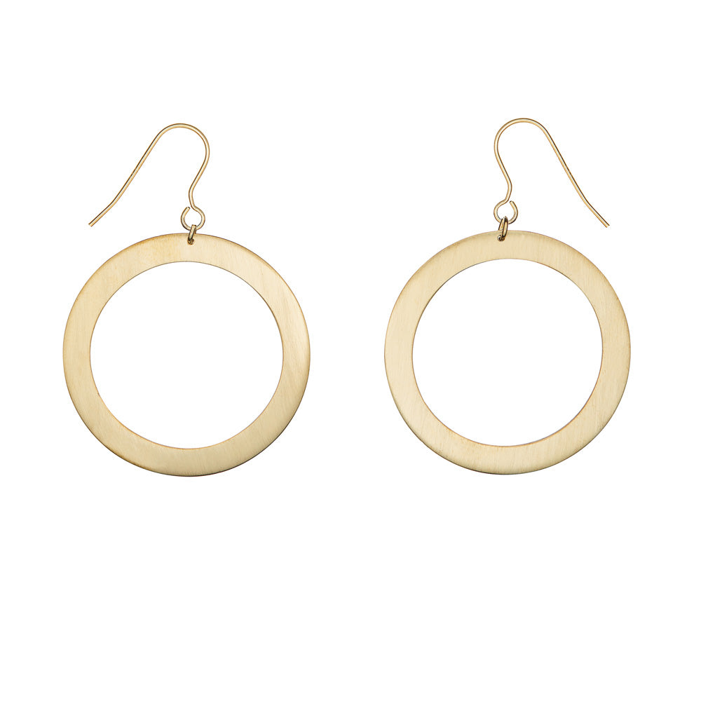 Circle Brass Earrings