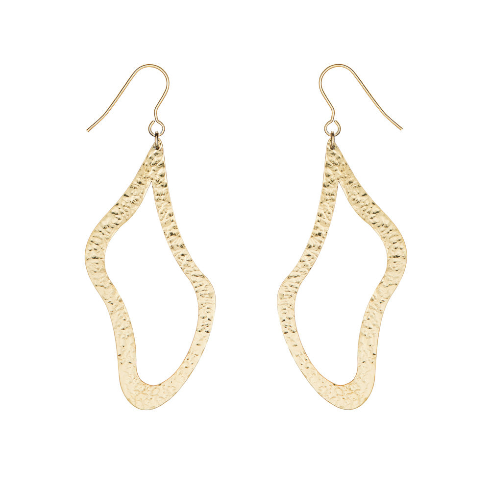 Splash Drop Brass Earrings