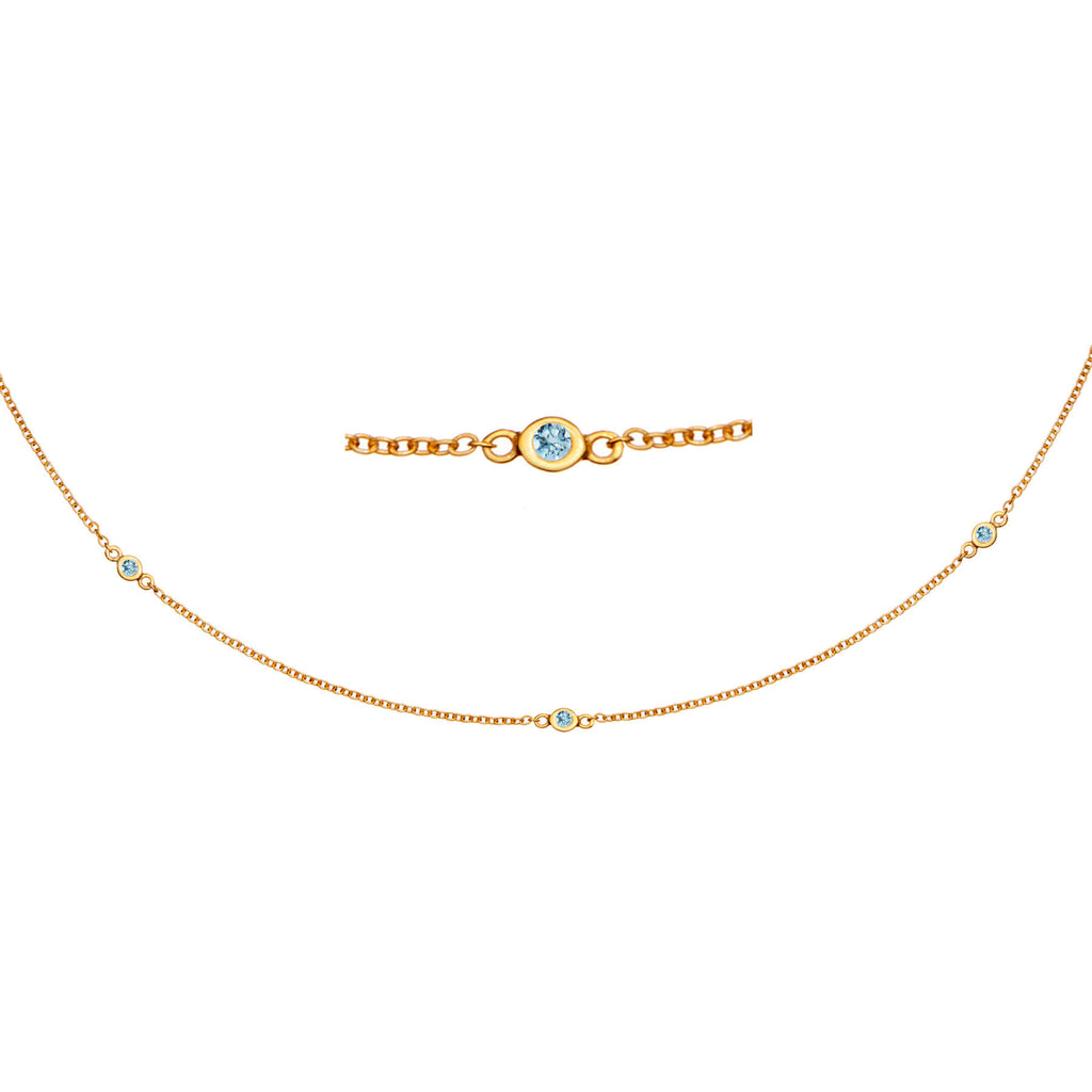 Zia Trio Shine Gold Necklace