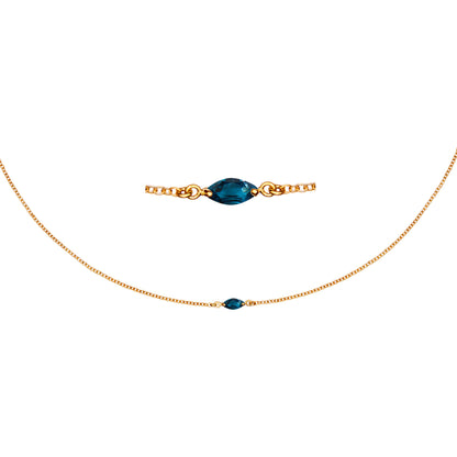 Maya Midnight Gold Necklace