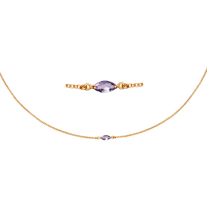 Maya Midnight Gold Necklace