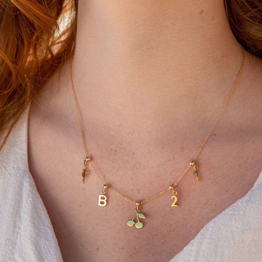 Cherry Charm Necklace | Women's Cherry Charm Necklace | ORA Jewellery