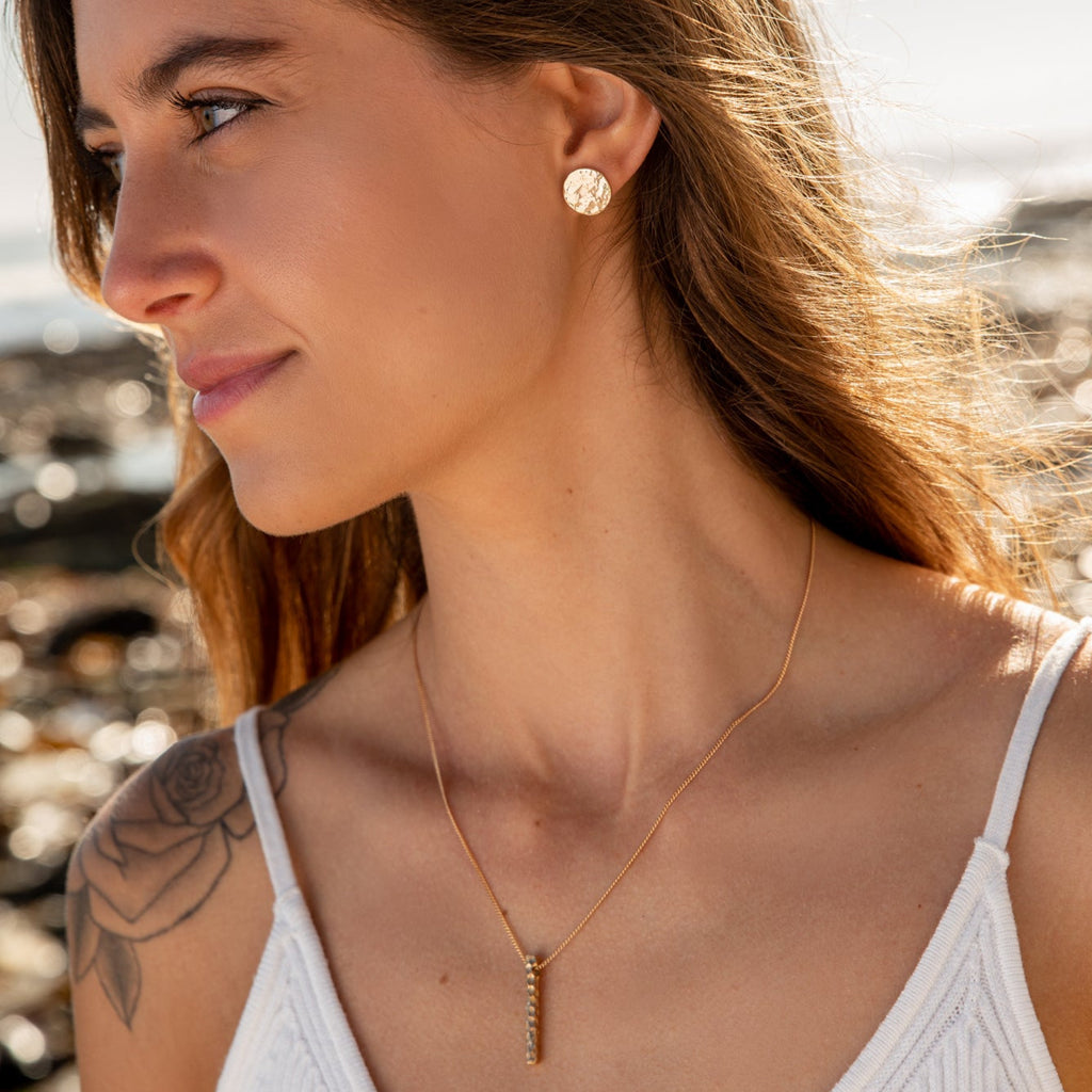 Hammered Bar Necklace