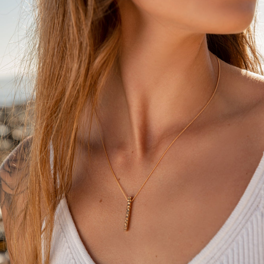 Hammered Bar Necklace