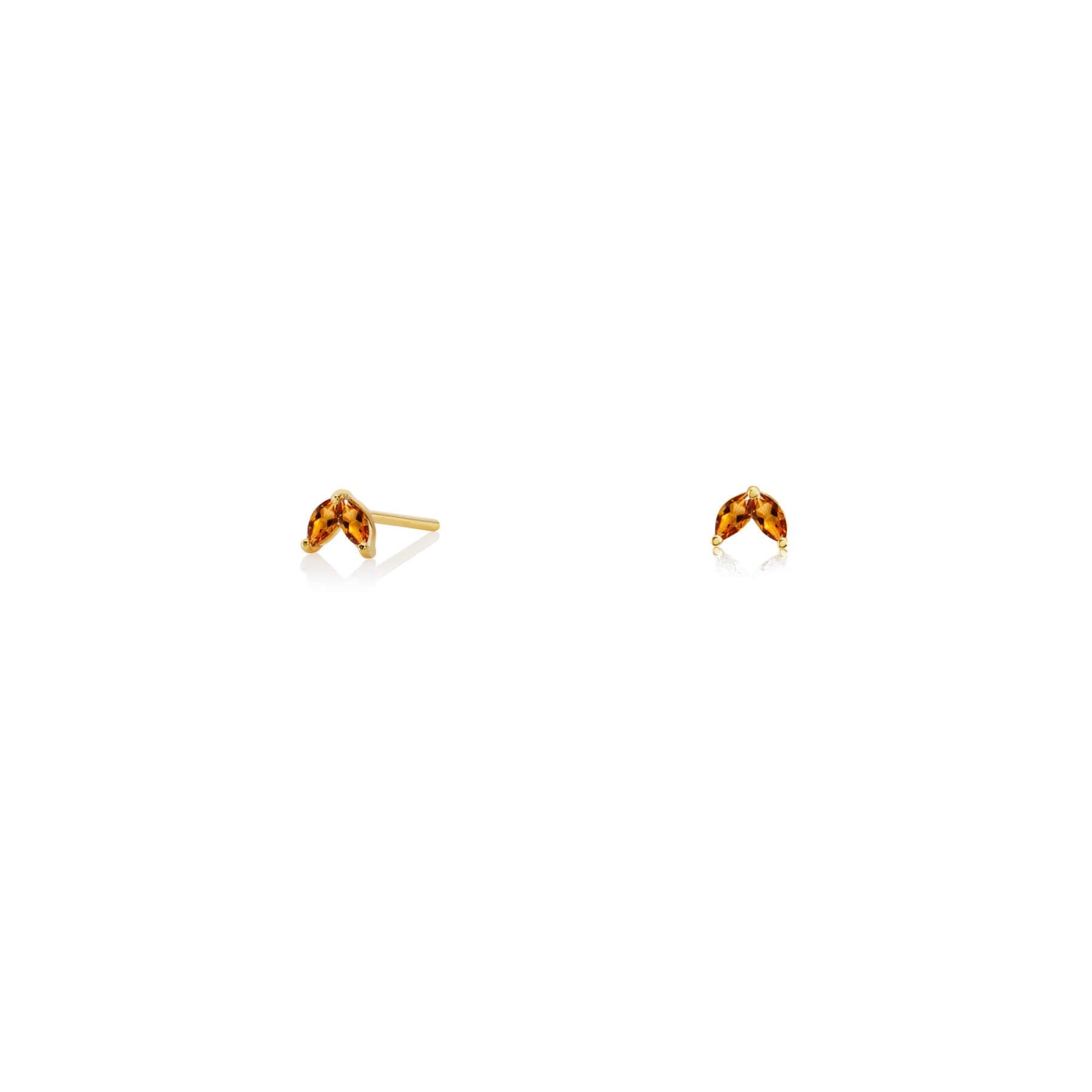 Ava Shine Gold Stud Earrings | ORA Jewellery