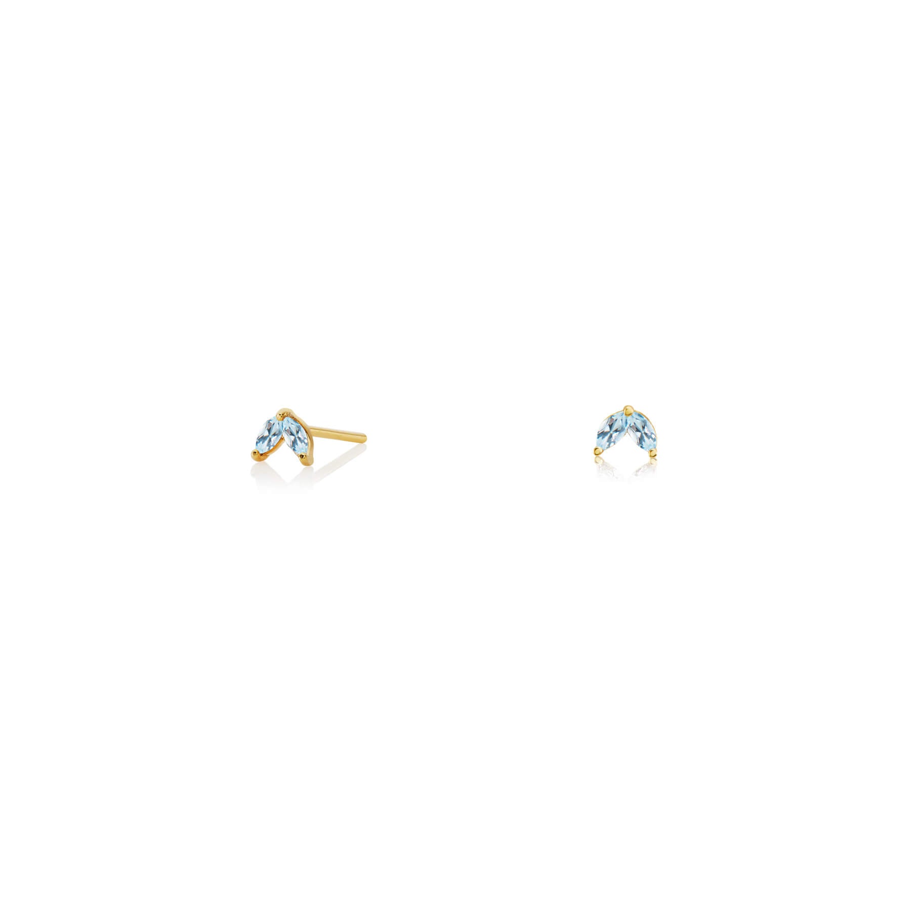 Ava Shine Gold Stud Earrings | ORA Jewellery