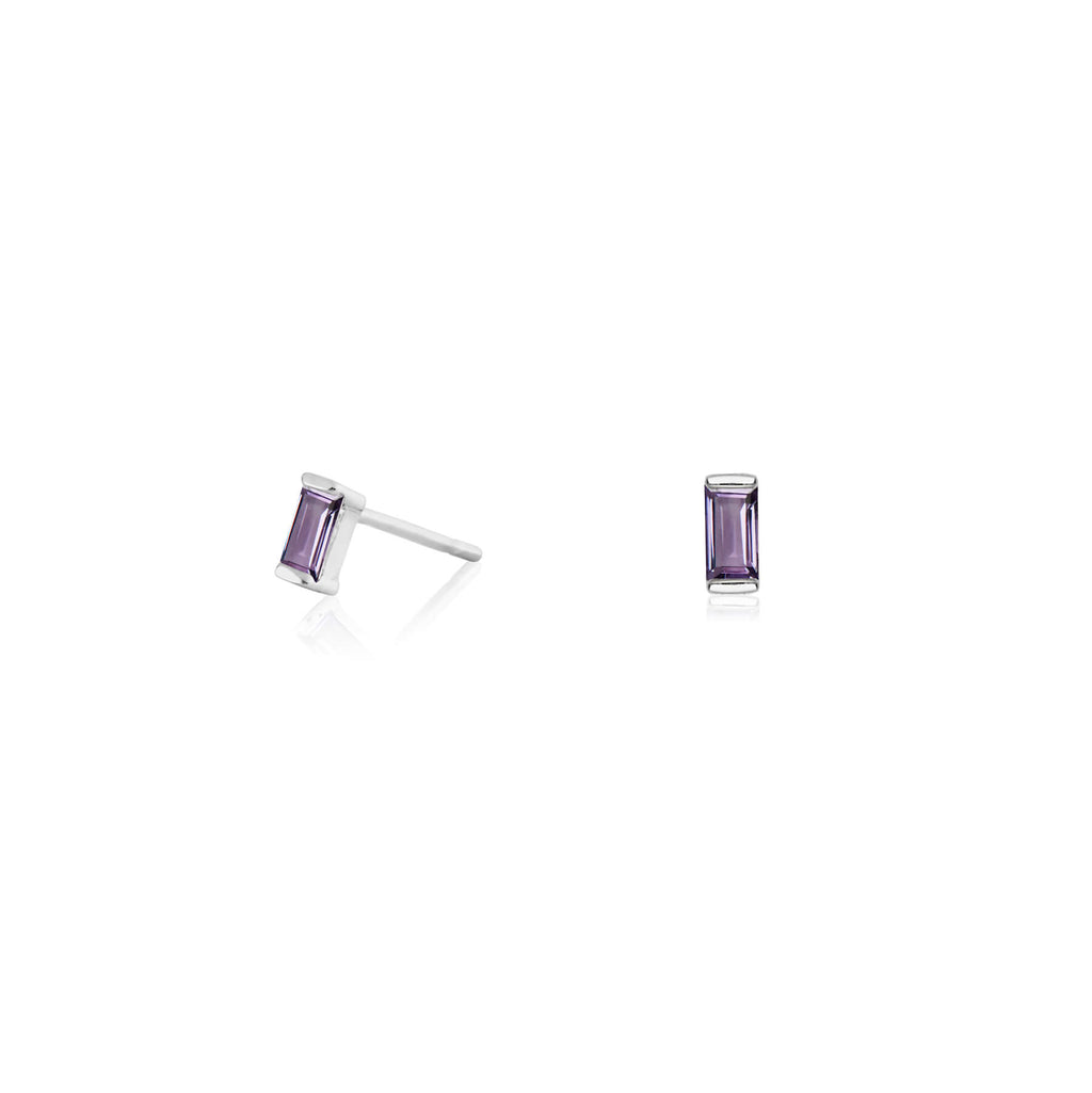 Ria Midnight Silver Studs
