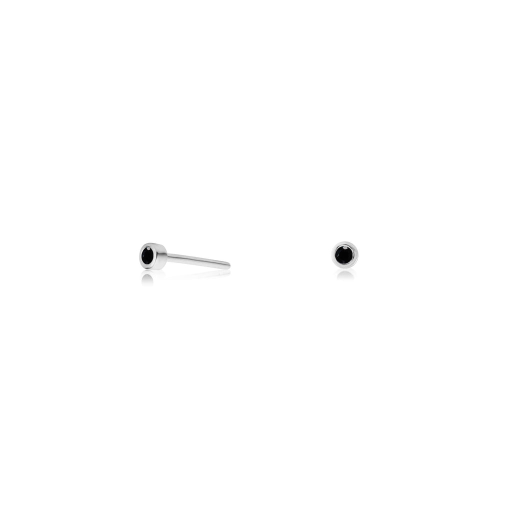 Zia Midnight Silver Studs