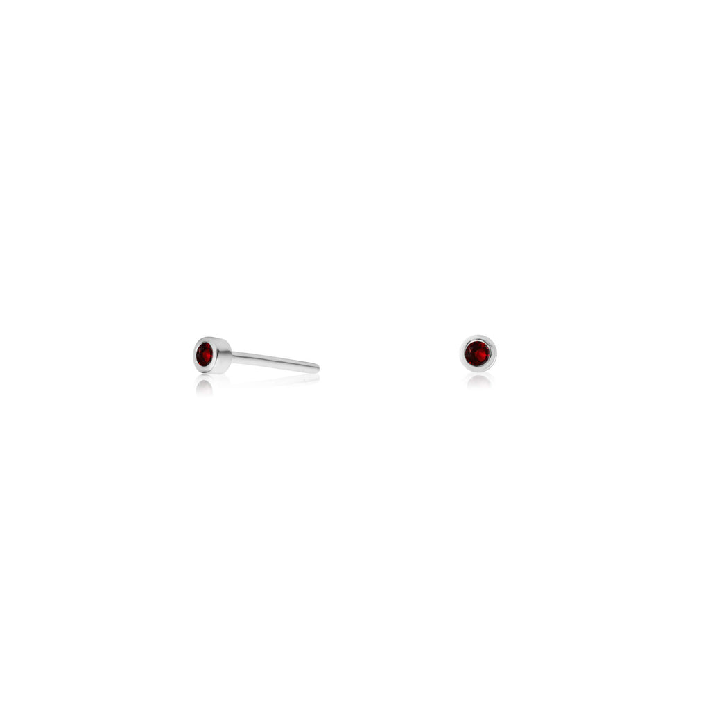 Zia Midnight Silver Studs