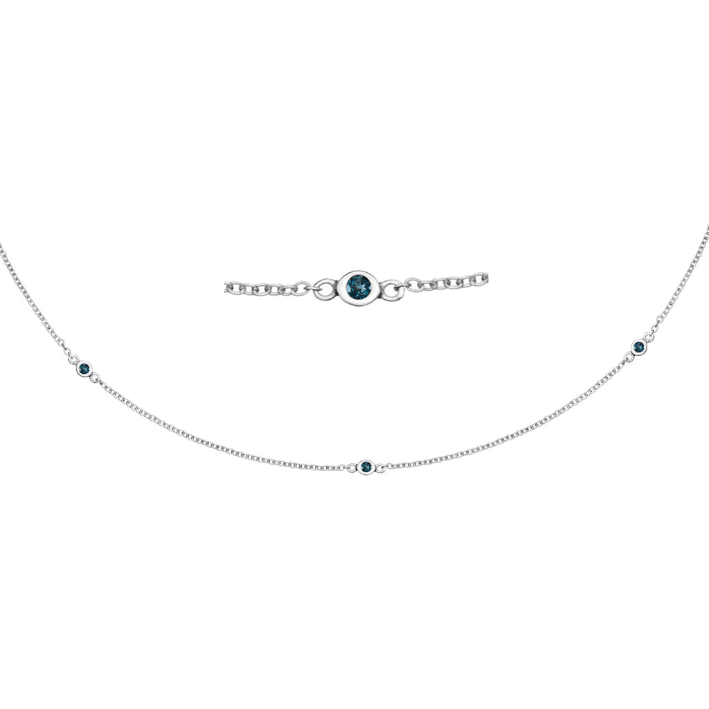 Zia Trio Midnight Silver Necklace