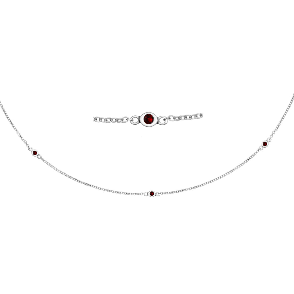 Zia Trio Midnight Silver Necklace
