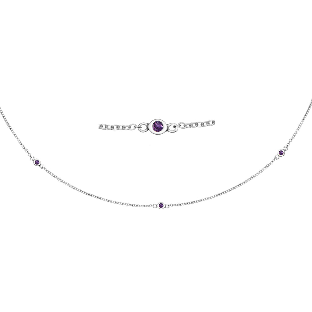 Zia Trio Midnight Silver Necklace