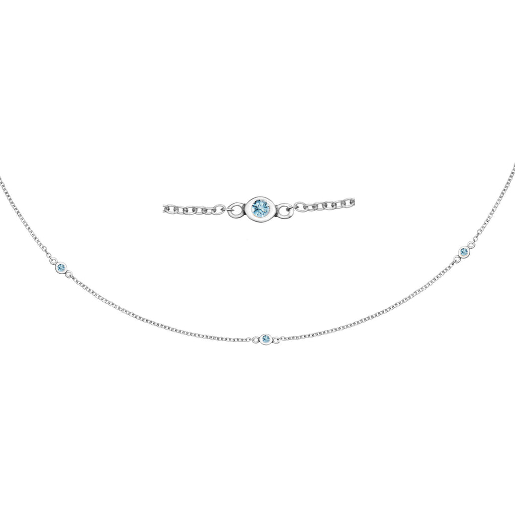 Zia Trio Shine Silver Necklace