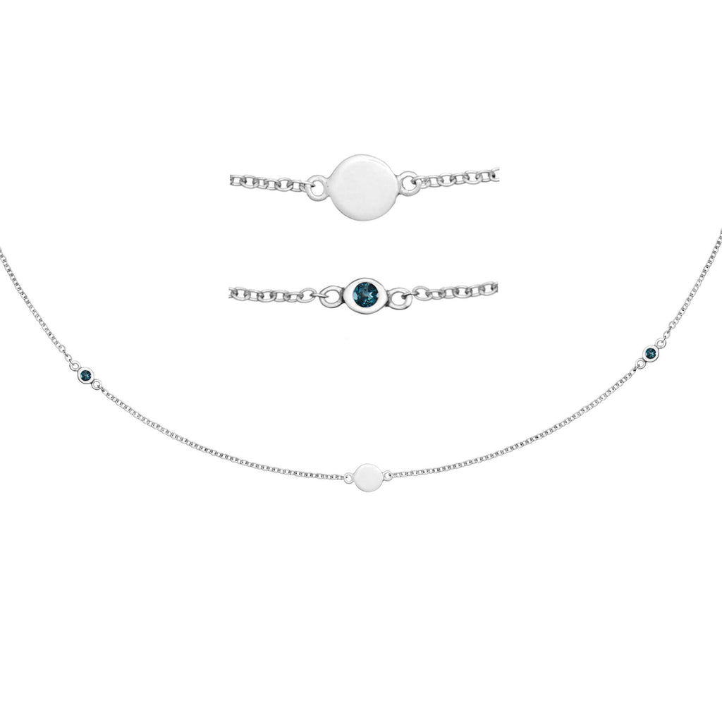 Skara Midnight Silver Necklace