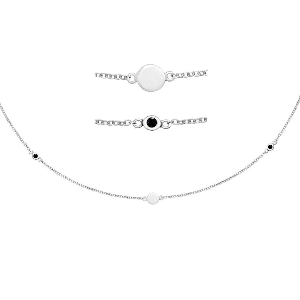 Skara Midnight Silver Necklace