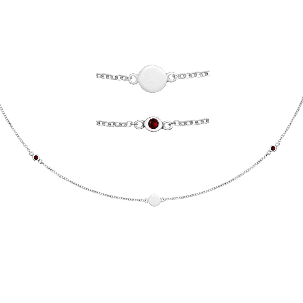 Skara Midnight Silver Necklace