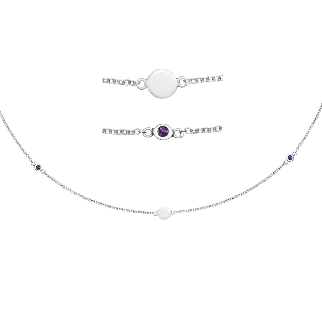 Skara Midnight Silver Necklace